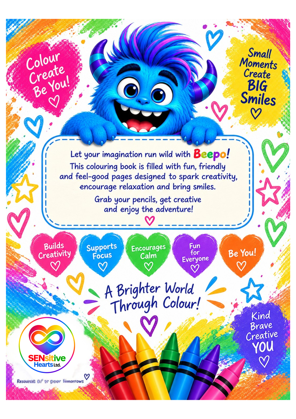 Beepo Colouring Book | Digital Download | SENsitive Hearts Ltd