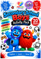 Boys Secondary School Activity Pack | Digital Download | SENsitive Hearts Ltd