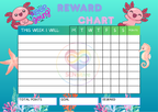 Axolotl Reward Chart | Laminated A4  | SENsitive Hearts Ltd