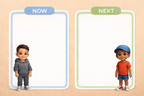 Boy Now And Next Board | Laminated A4 | SENsitive Hearts Ltd pocket Ltd