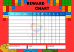 Building Blocks Reward Chart | Laminated A4 |SENsitive Hearts Ltd