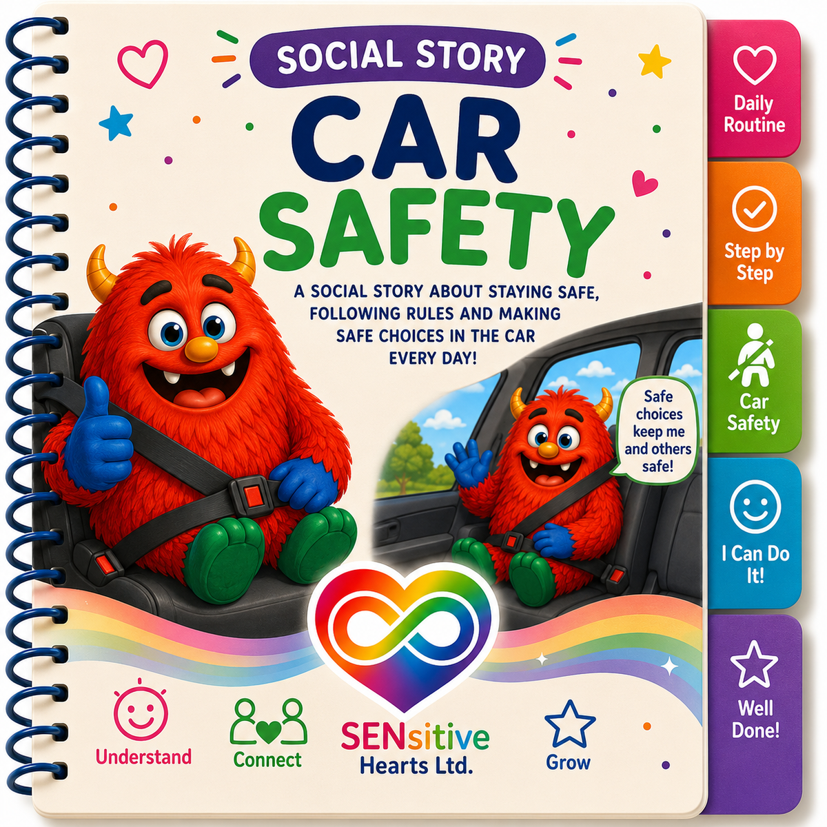 Car Safety Social Story | Digital Download | SENsitive Hearts Ltd