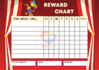 Circus Rewards Chart | Laminated A4 | SENsitive Hearts Ltd