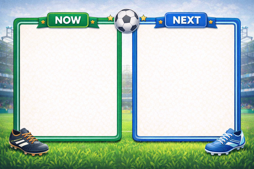 Football Now And Next Board | Laminated A4 | SENsitive Hearts Ltd