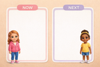 Girl Now And Next Board | Laminated A4 | SENsitive Hearts Ltd