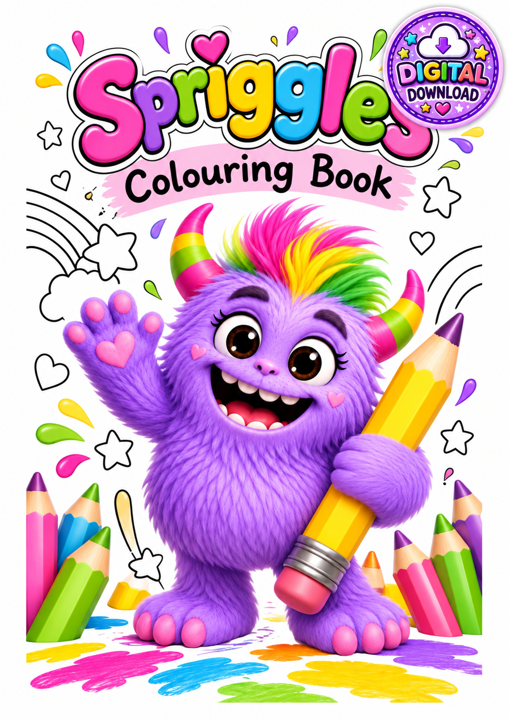 Spriggles Colouring Book | Digital Download | SENsitive Hearts Ltd
