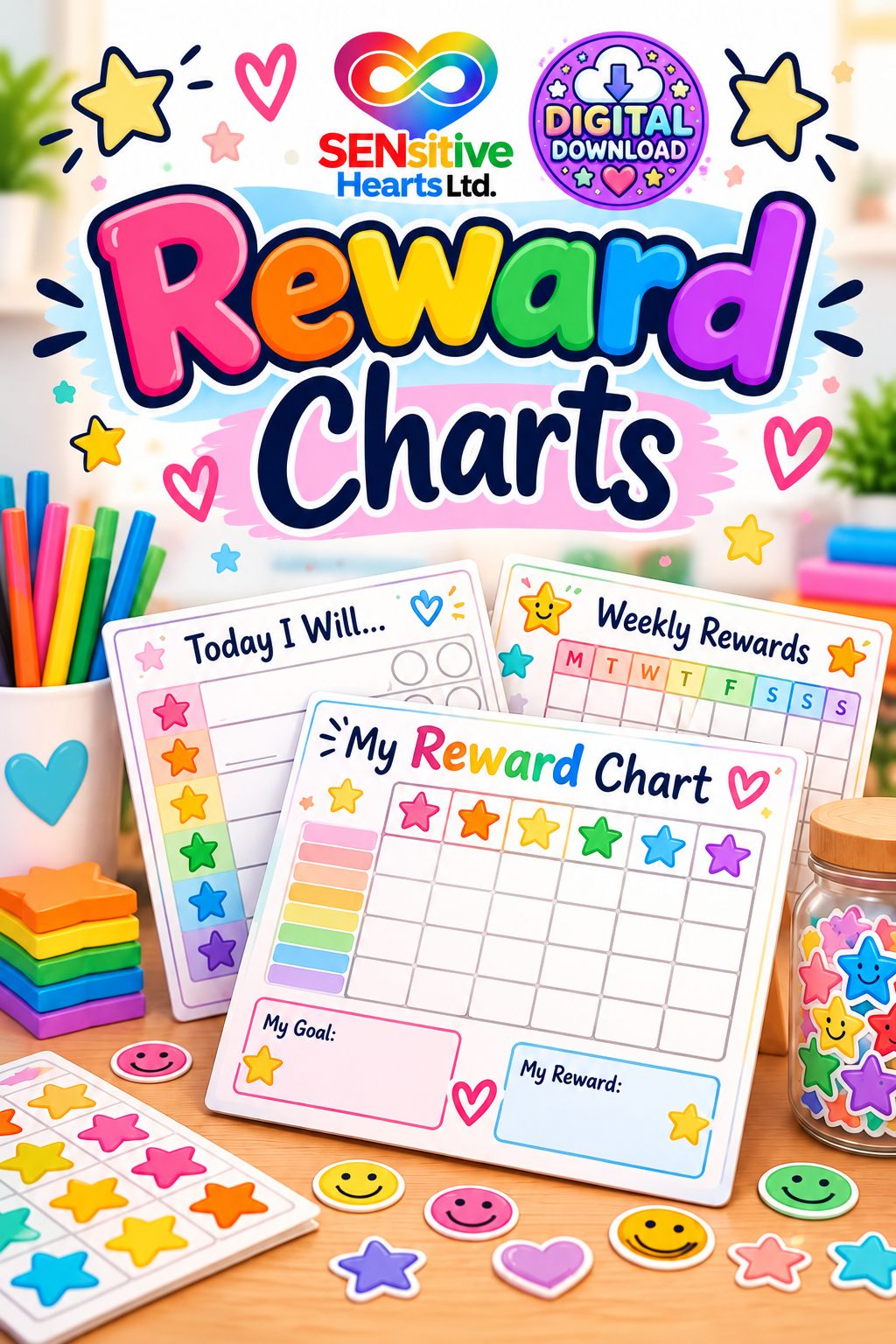 Wizard Reward Chart | Digital Download | SENsitive Hearts Ltd