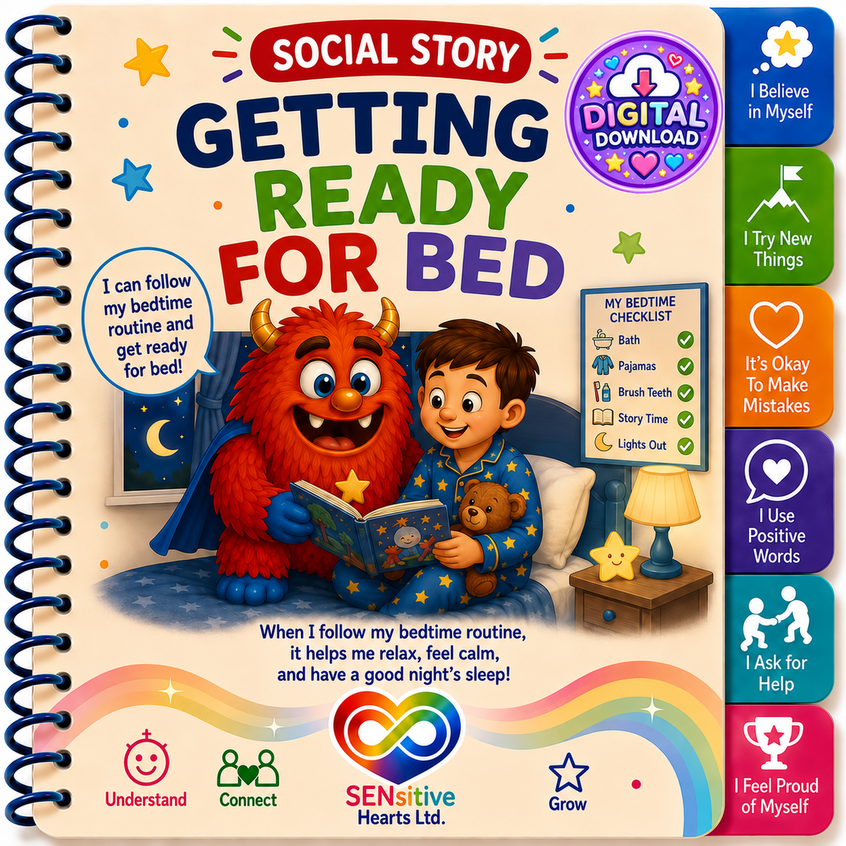 Getting Ready For Bed Social Story | Digital Download | SENsitive Hearts Ltd