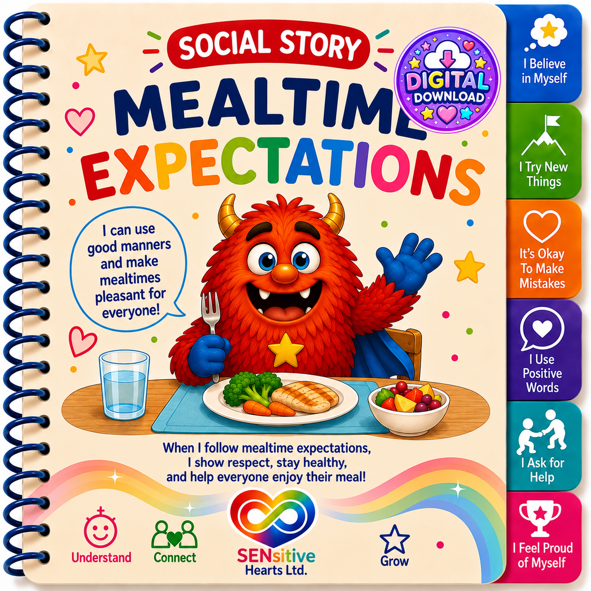 Meal Time Expectations  Social Story | Digital Download | SENsitive Hearts Ltd