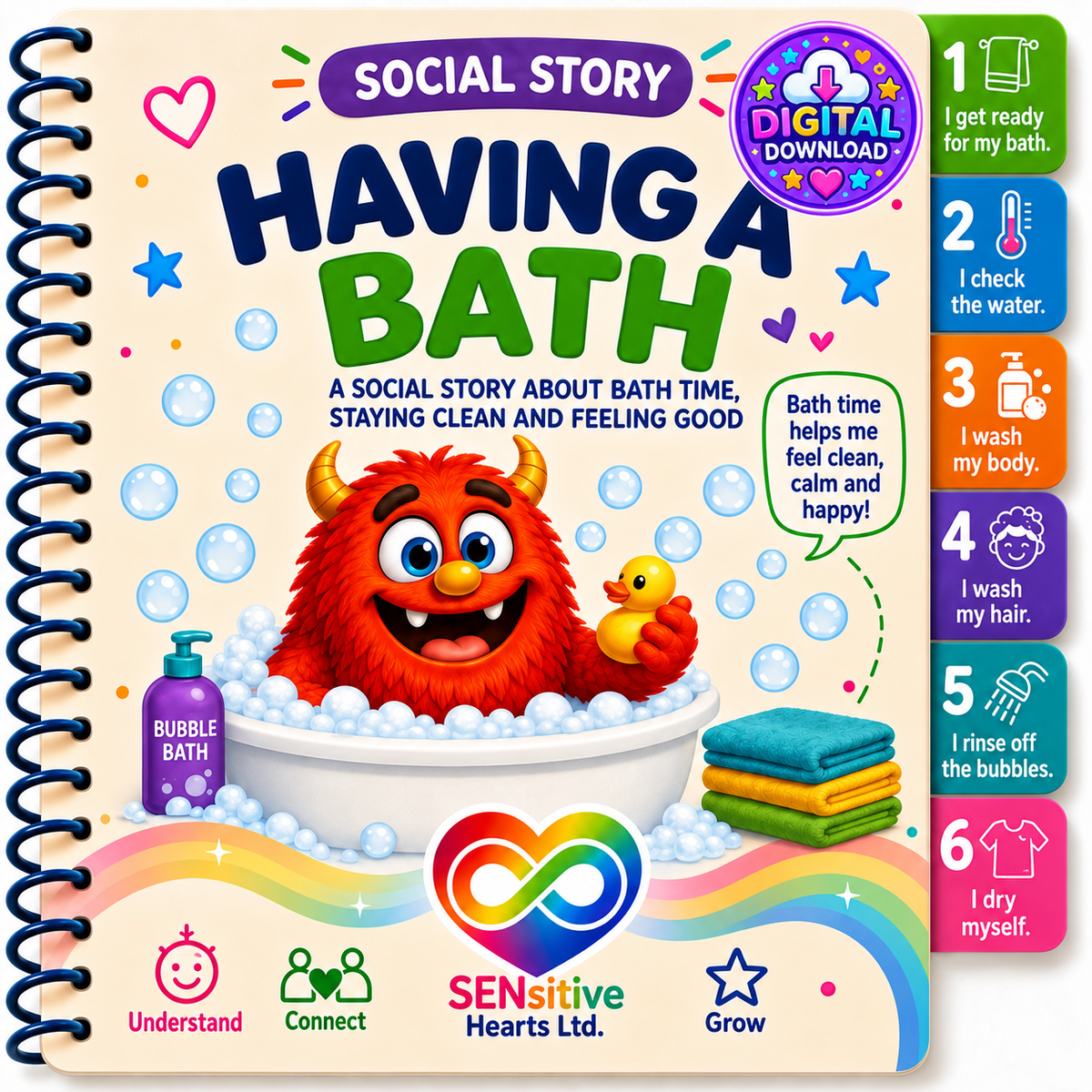 Having a Bath Social Story | Digital Download | SENsitive Hearts Ltd