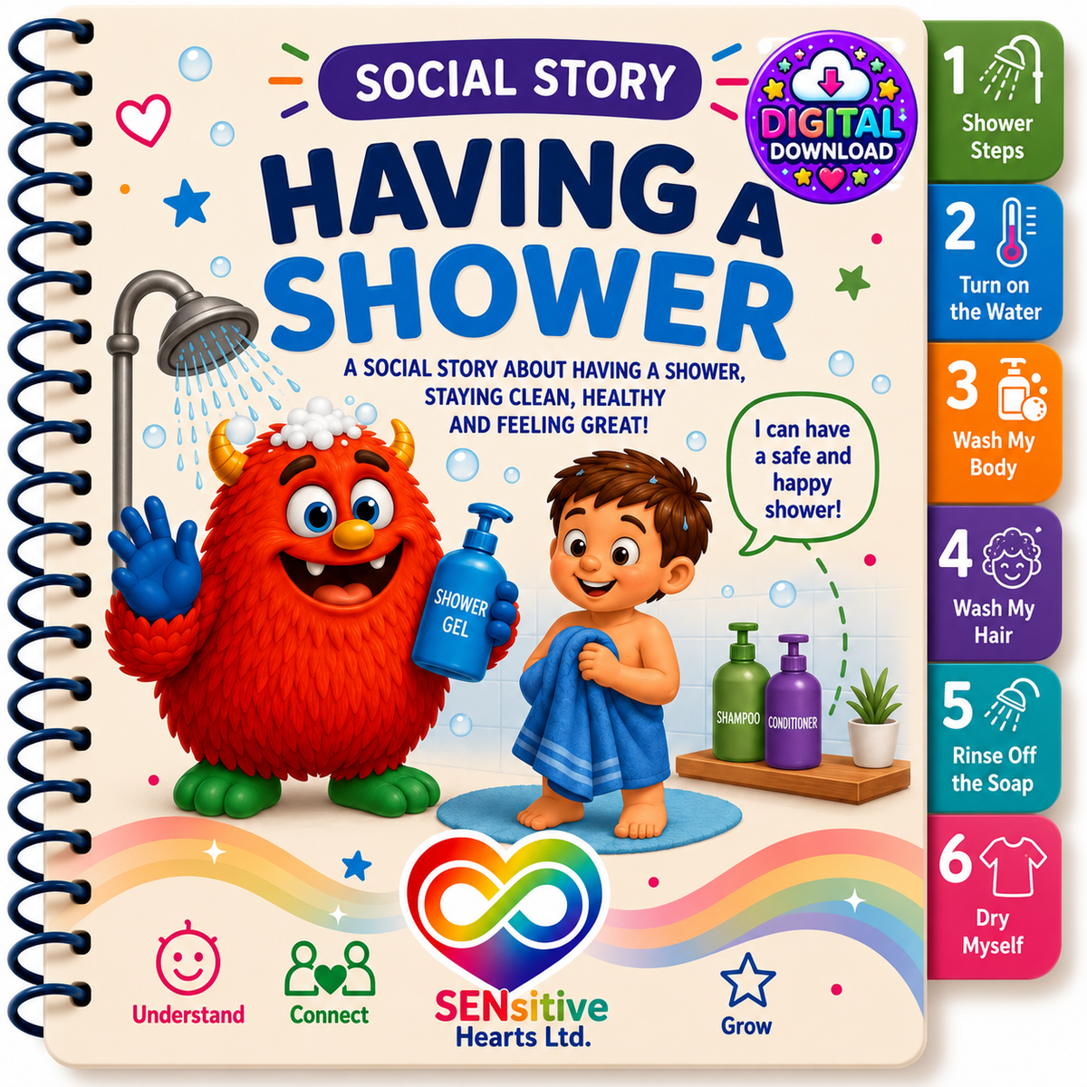 Having A Shower Social Story | Digital Download | SENSitive Hearts Ltd