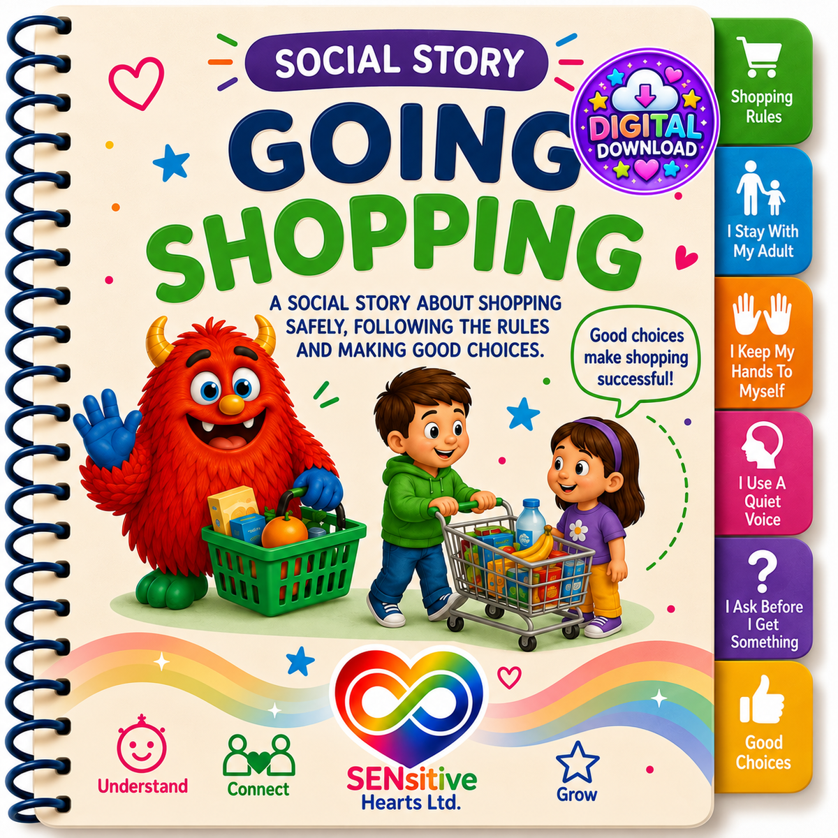 Going Shopping Social Story | Digital Download | SENsitive Hearts Ltd