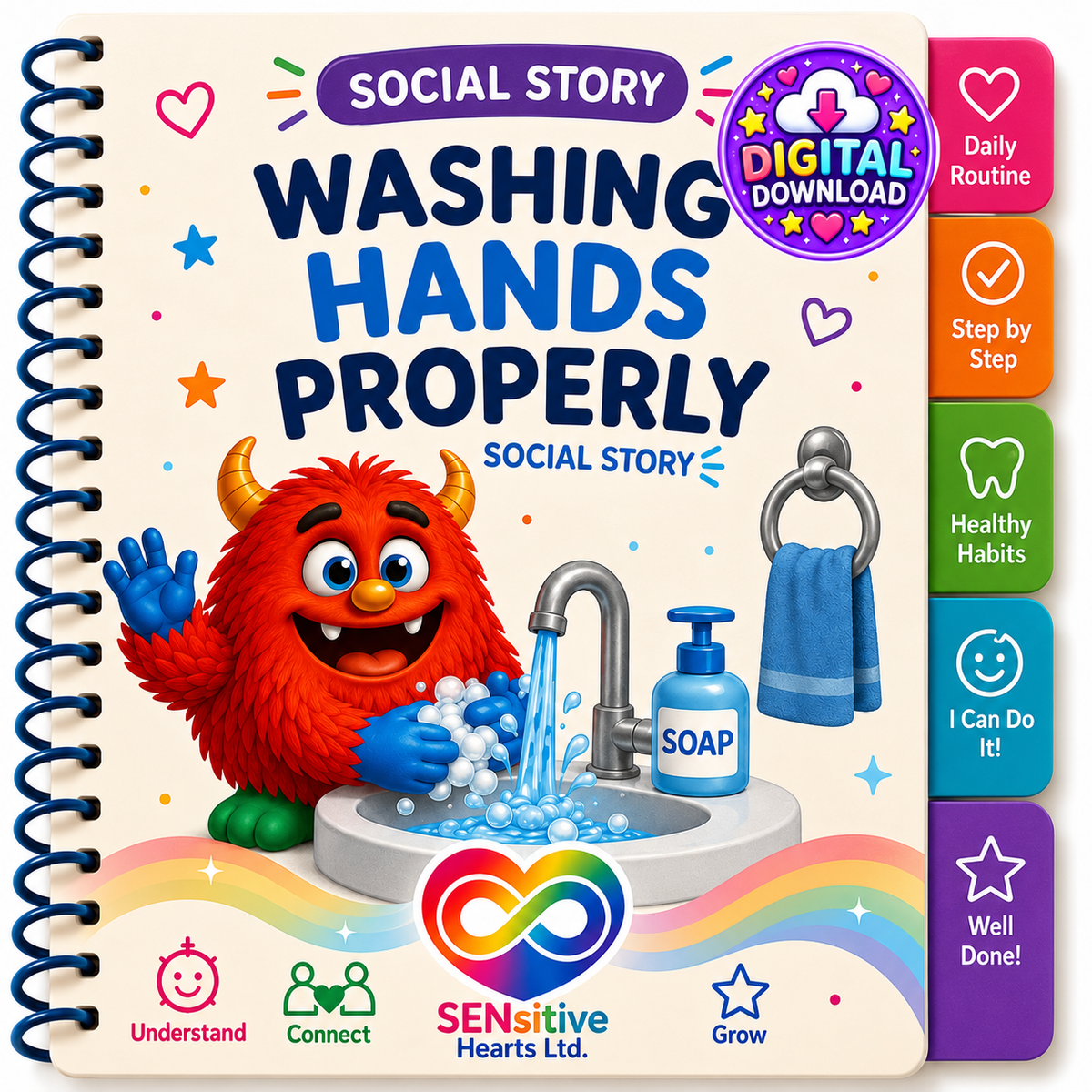 Washing Hands Properly Social Story | Digital Download | SENsitive Hearts Ltd