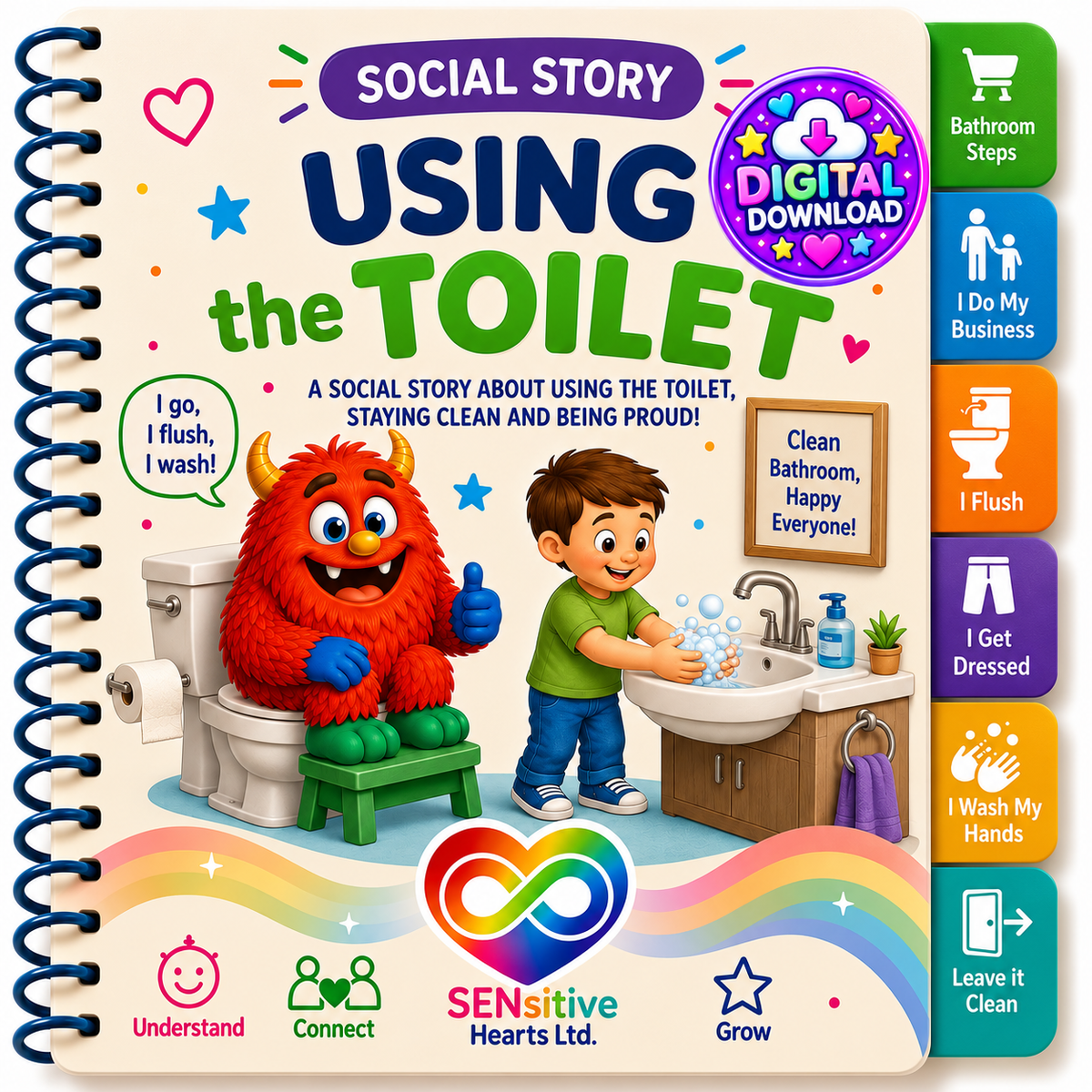 Using The Toilet Social Story | Digital Download | SENsitive Hearts Ltd