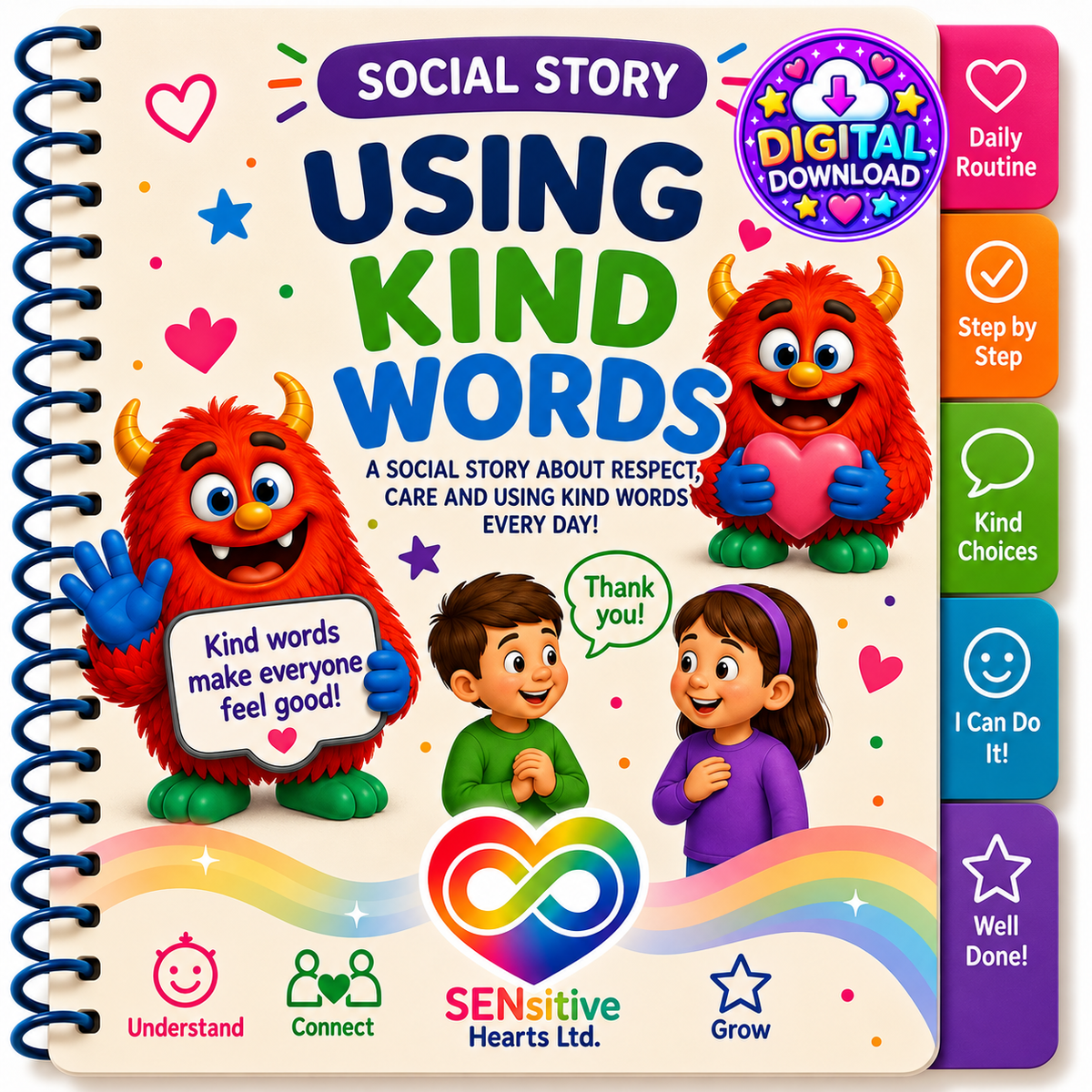Using Kind Words Social Story | Digital Download | SENsitive Hearts Ltd