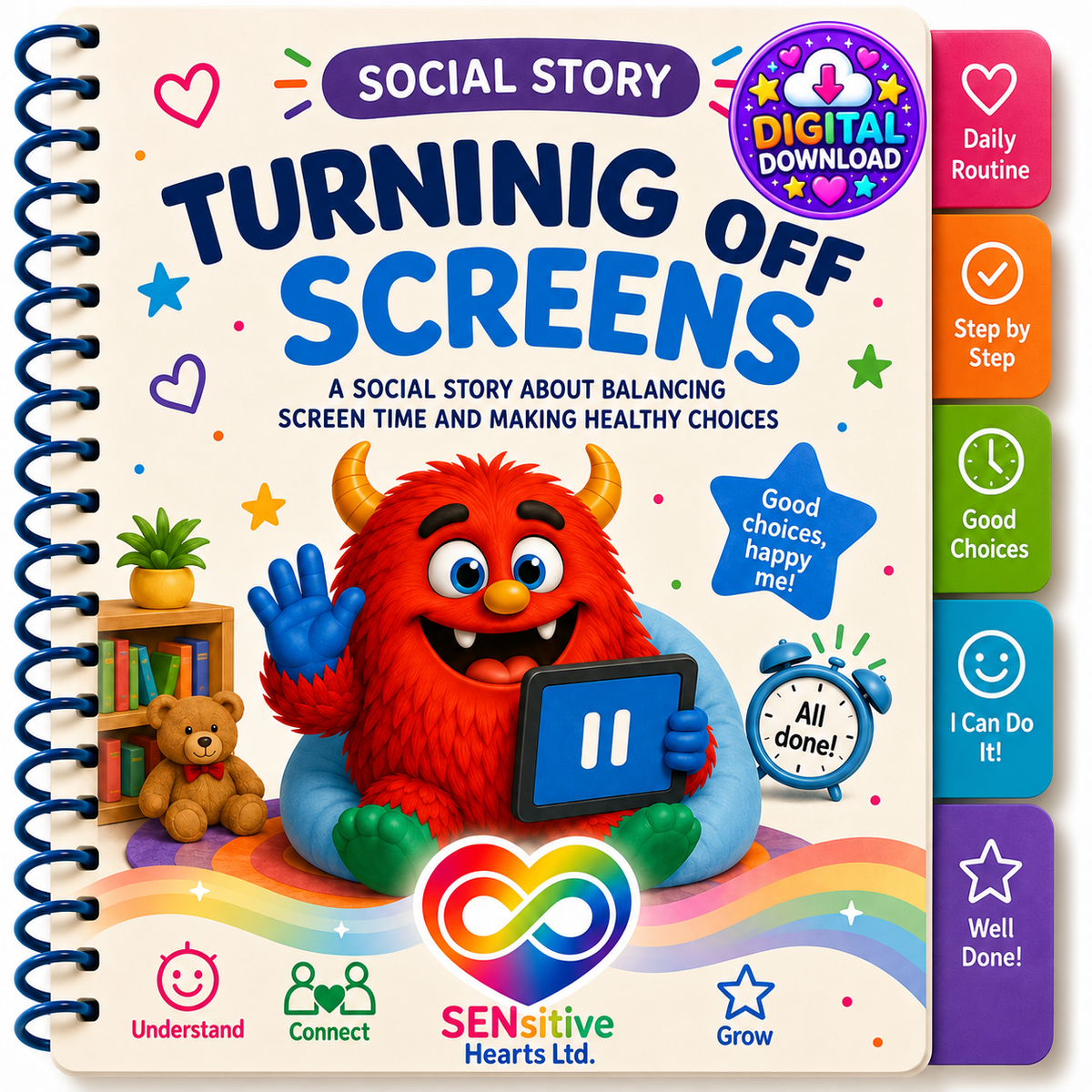 Turning Off Screens Social Story | Digital Download | SENsitive Hearts Ltd