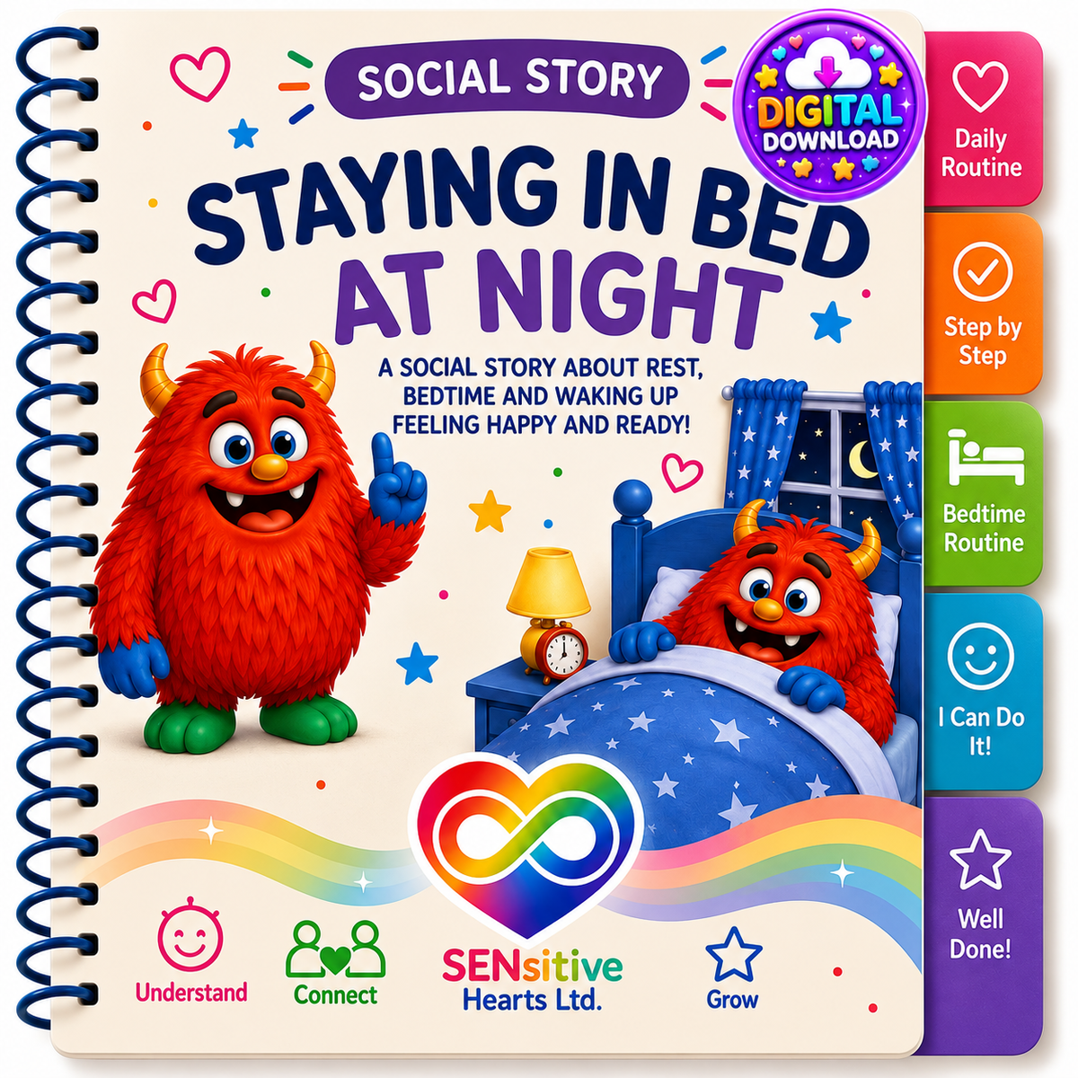 Staying In Bed At Night Social Social Story | Digital Download | SENsitive Hearts Ltd