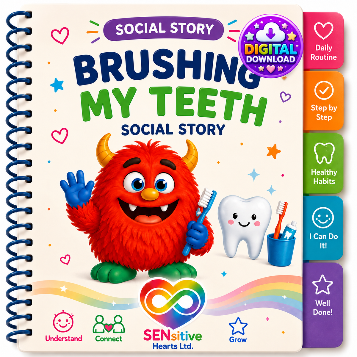 Brushing My Teeth Social Story | Digital Download | SENsitive Hearts Ltd