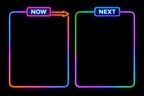 Neon 1 Now And Next Board | Laminated A4 | SENsitive Hearts Ltd