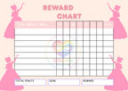 Princess Reward Chart | Laminated A4 | SENsitive Hearts Ltd