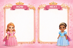 Princess Now And Next Board | Laminated A4 | SENsitive Hearts Ltd
