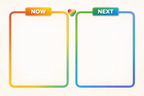 Rainbow Now And Next | Laminated A4 | SENsitive Hearts Ltd
