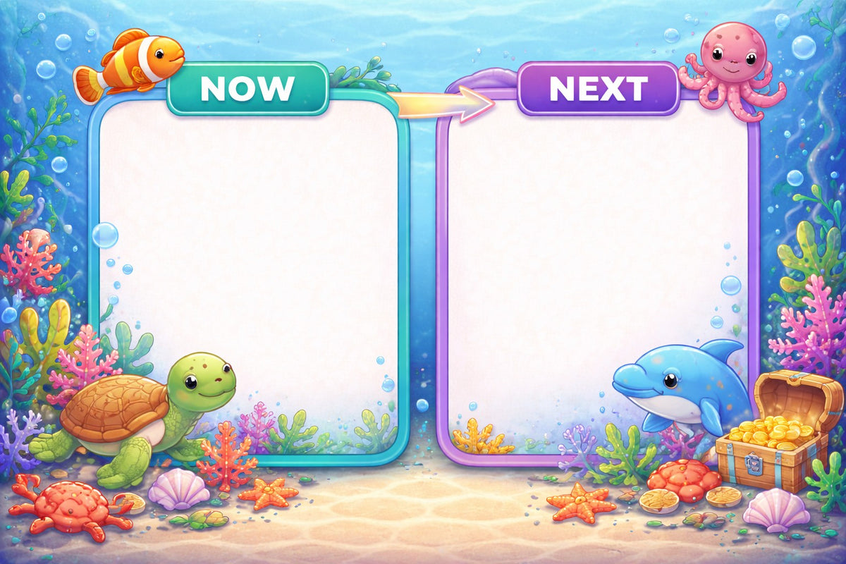 Sea Life Now And Next Board | Laminated A4 |  SENsitive Hearts Ltd