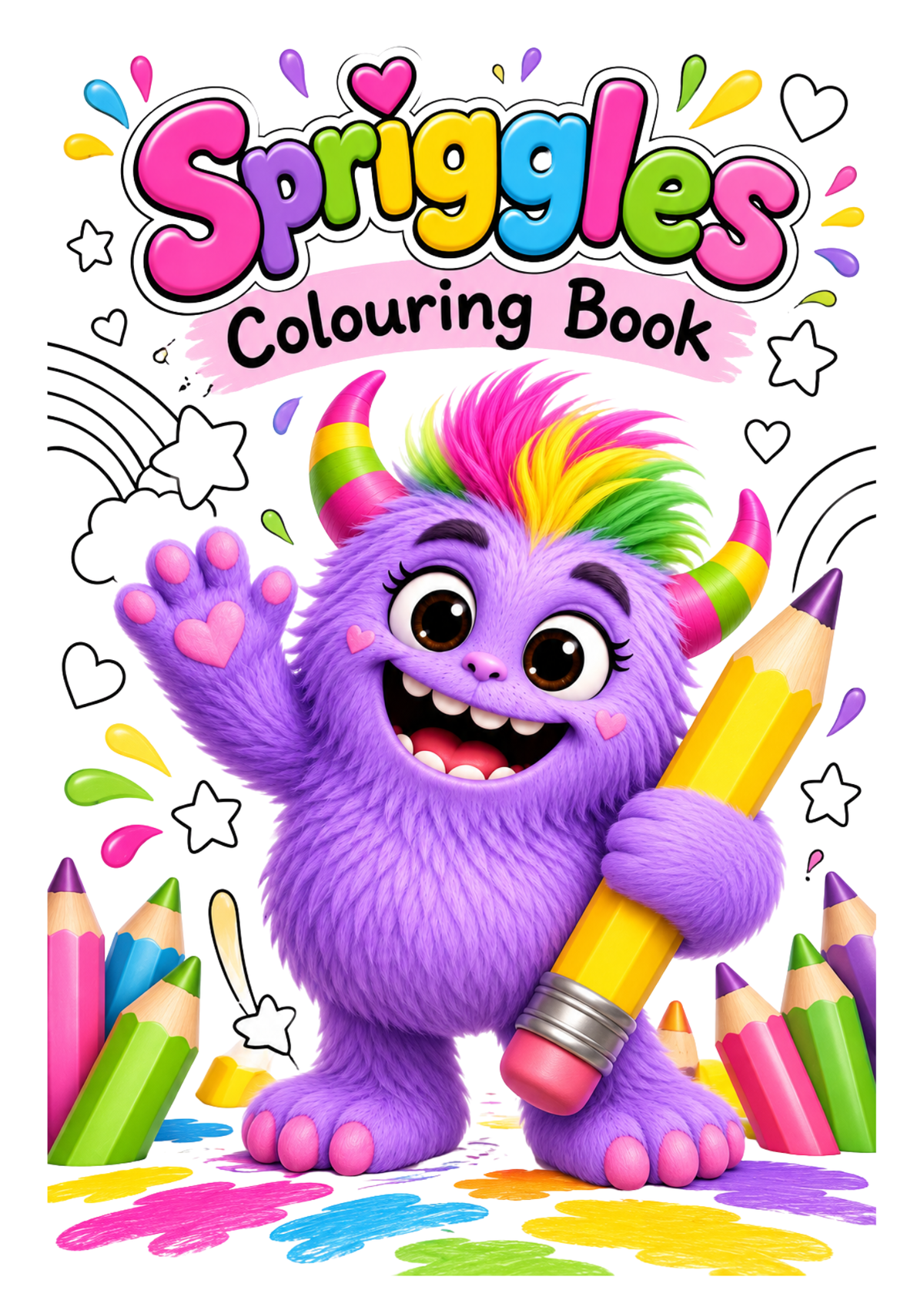 Spriggles Colouring Book | Handmade A4 | SENsitive Hearts Ltd
