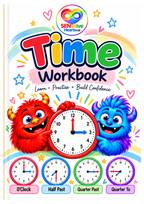 Time Workbook | Fully Laminated A4 – 14 Pages | SENsitive Hearts Ltd