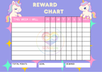 Unicorn Reward Chart | Digital Download | SENsitive Hearts Ltd