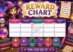 Witch Reward Chart | Laminated A4 | SENsitive Hearts Ltd
