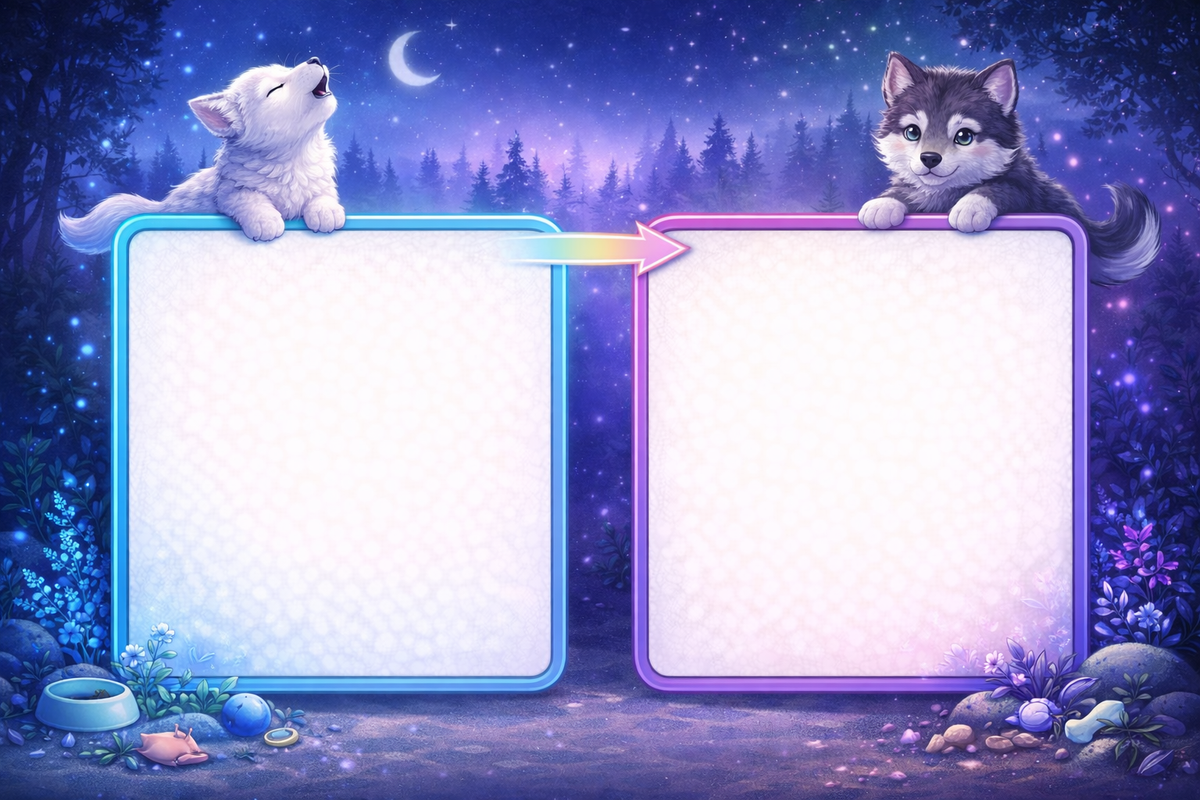 Wolf Now And Next Board | Digital Download | SENsitive Hearts Ltd
