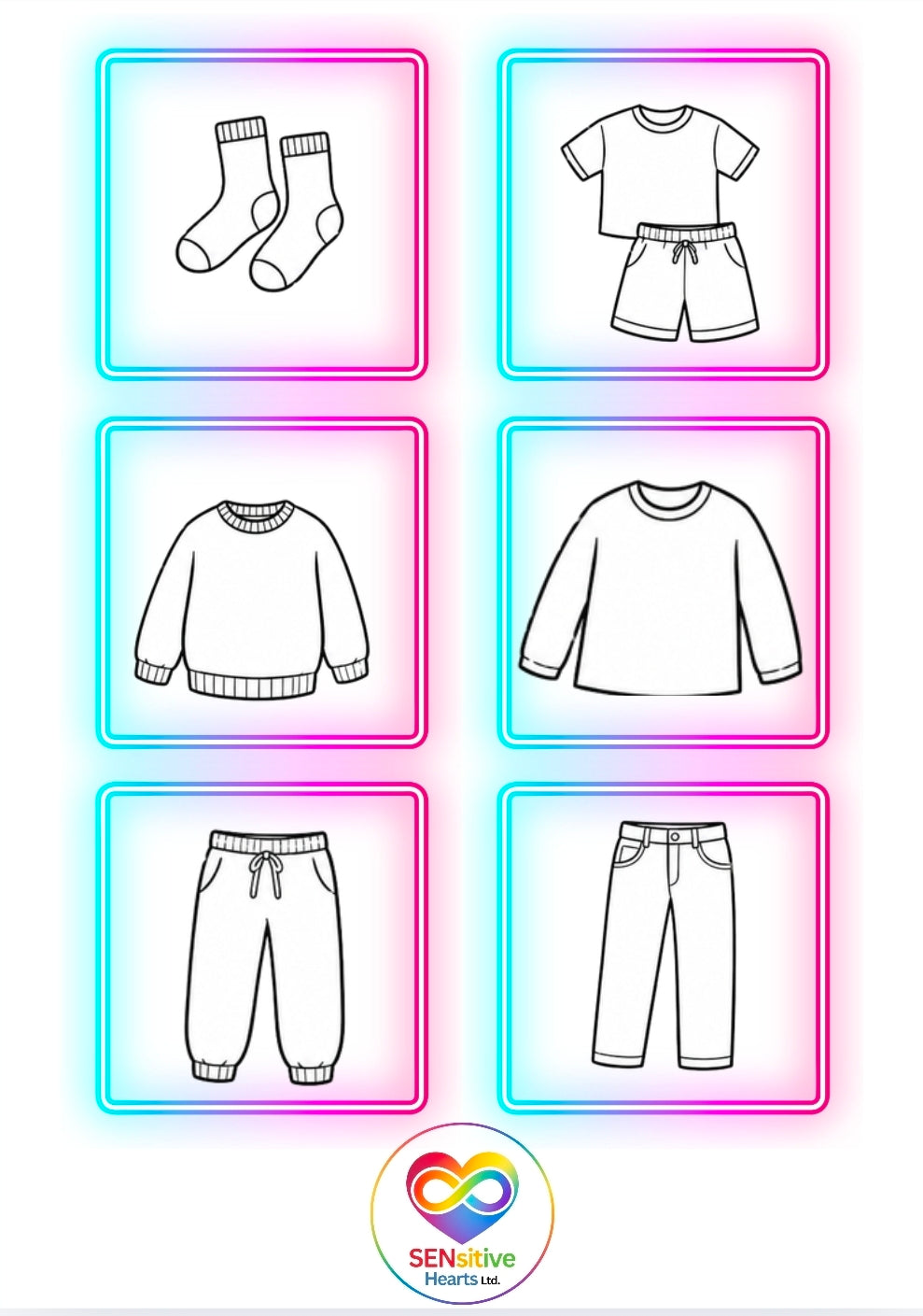 Boys Clothing Visuals | Digital Download | SENsitive Hearts Ltd