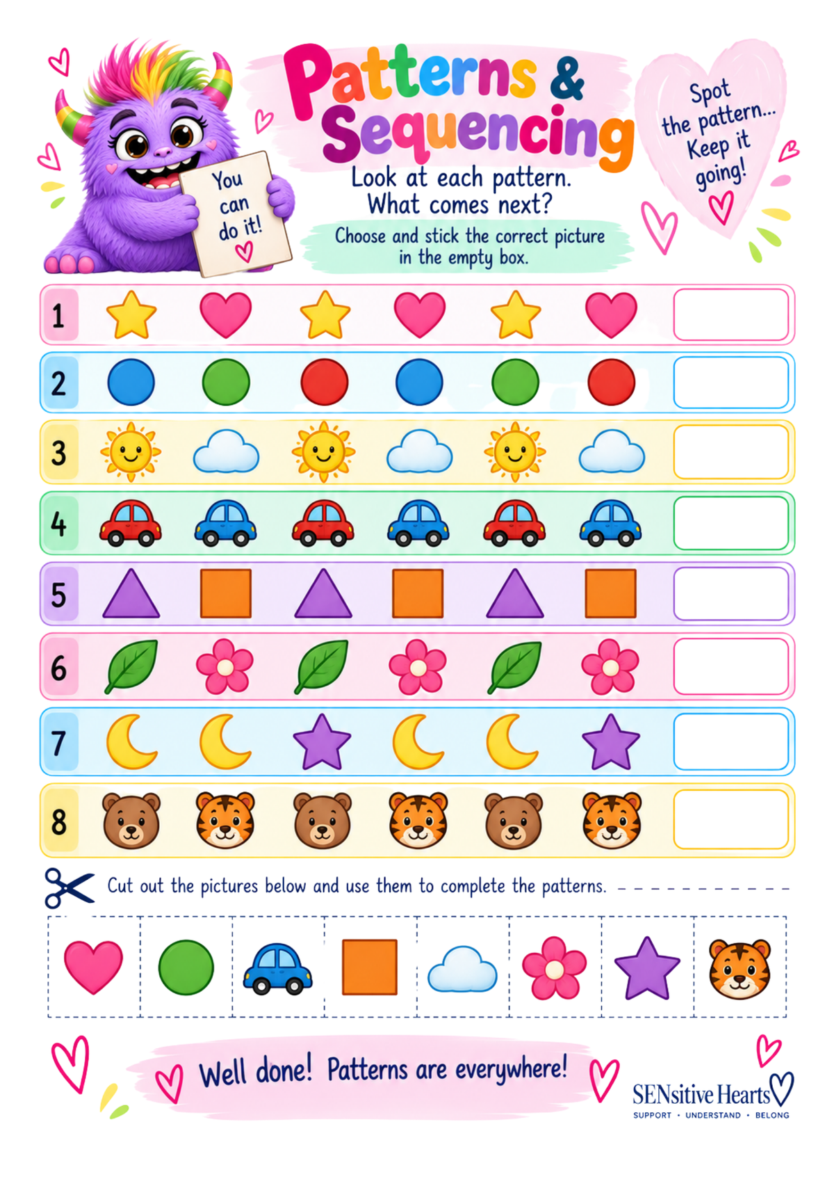My Activity Pack-Primary | Partially Laminated A4 | SENsitive Hearts Ltd