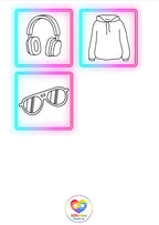 Girls Clothing Visuals | Laminated A4 | SENsitive Hearts Ltd