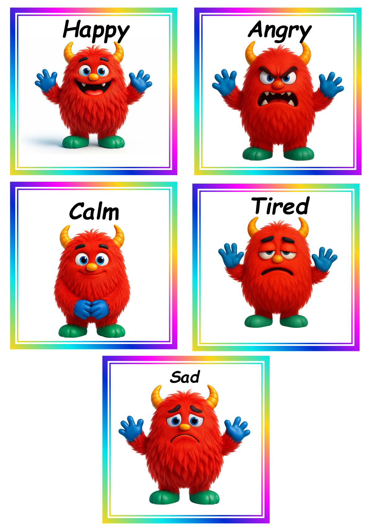 Roary & Rosie Feelings/Emotions Cards | Digital Download | SENsitive Hearts Ltd