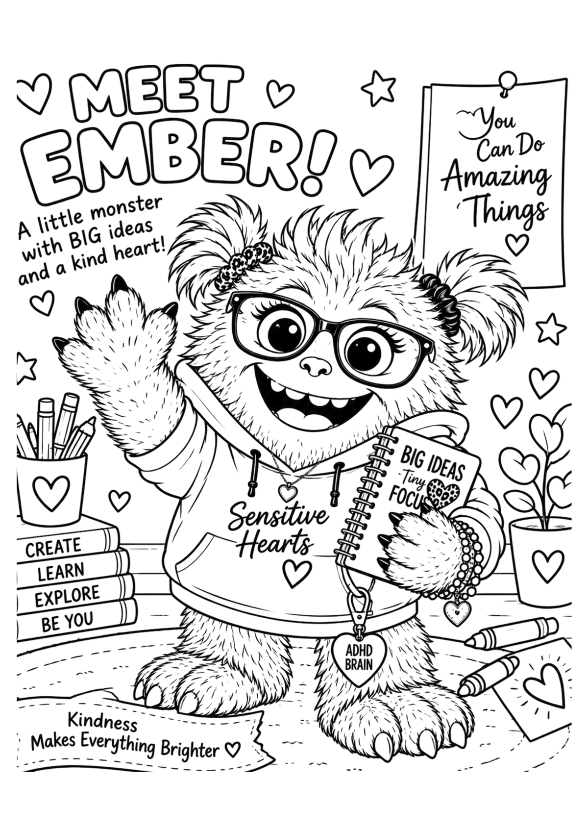 Ember Colouring Book | Digital Download | SENsitive Hearts Ltd