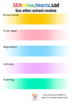 Regulation & Sensory Support Pack | Partially Laminated A4 | SENsitive Hearts Ltd