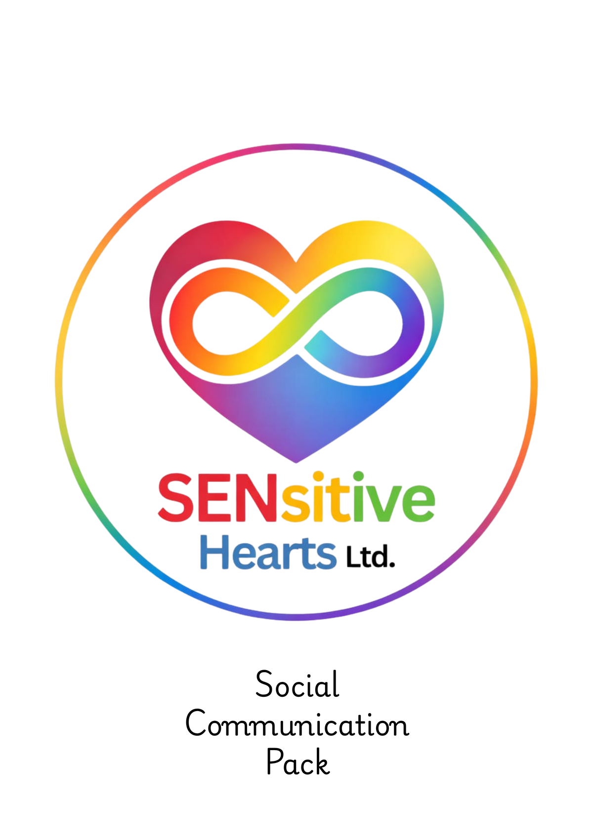 Social Communication Pack |Partially  Laminated A4 | SENsitive Hearts Ltd