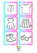 Girls Clothing Visuals | Laminated A4 | SENsitive Hearts Ltd