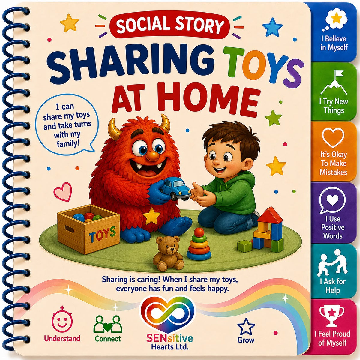 Sharing Toys At Home Social Story | Digital Download | SENsitive Hearts Ltd