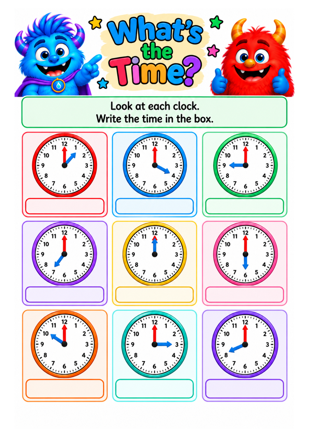 Time Workbook | Fully Laminated A4 – 14 Pages | SENsitive Hearts Ltd