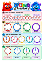 Time Workbook | Fully Laminated A4 – 14 Pages | SENsitive Hearts Ltd
