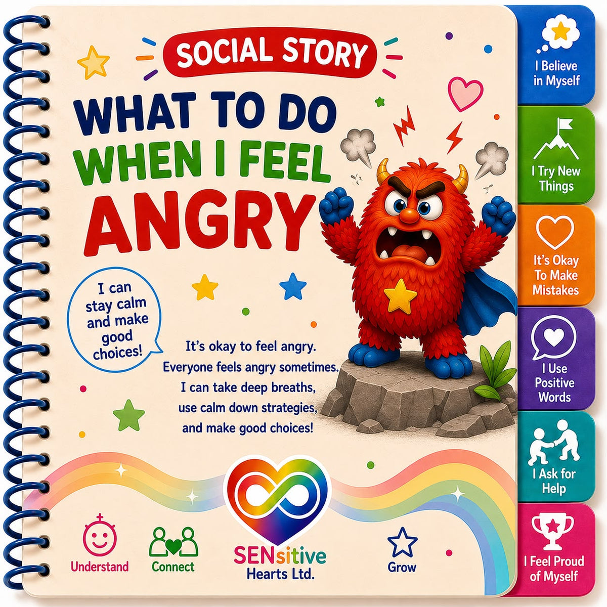 What To Do When I Feel Angry Social Story | Digital Download | SENsitive Hearts Ltd